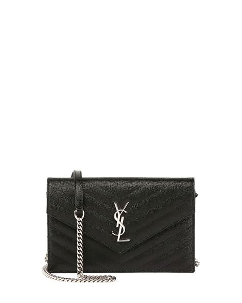 authenticate large monogram quilted leather wallet on a chain ysl|ysl wallet on chain sale.